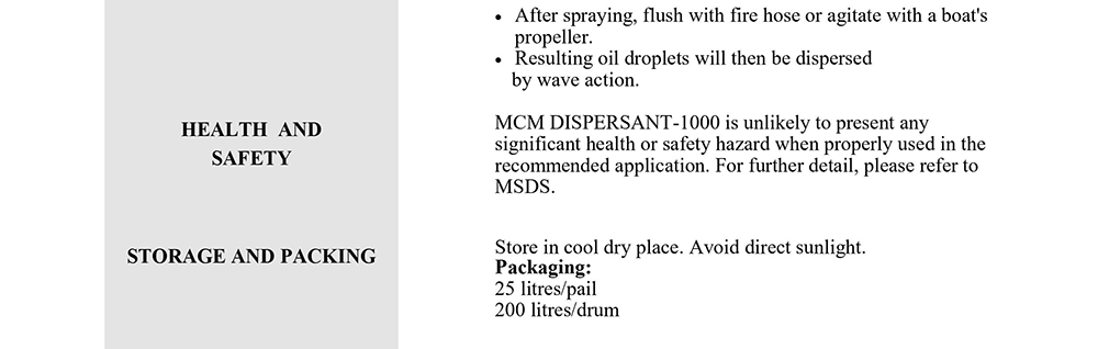 MCM DISPERSANT-1000