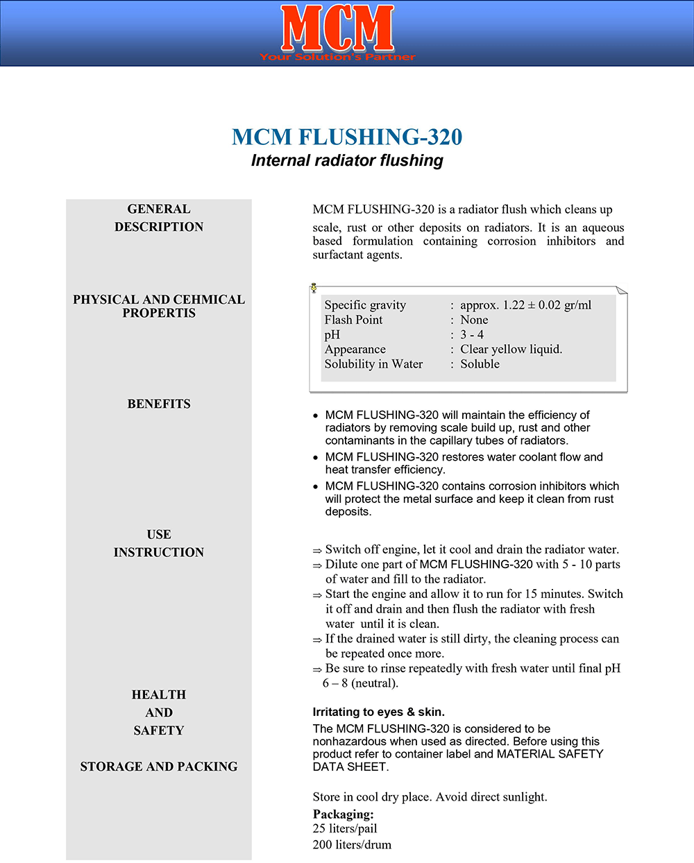 MCM FLUSHING-320