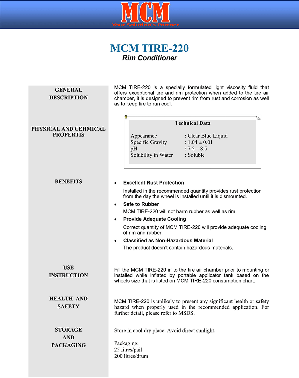 MCM TIRE-220