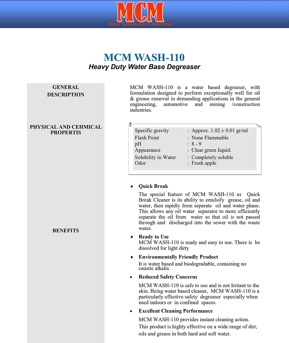 MCM WASH-110