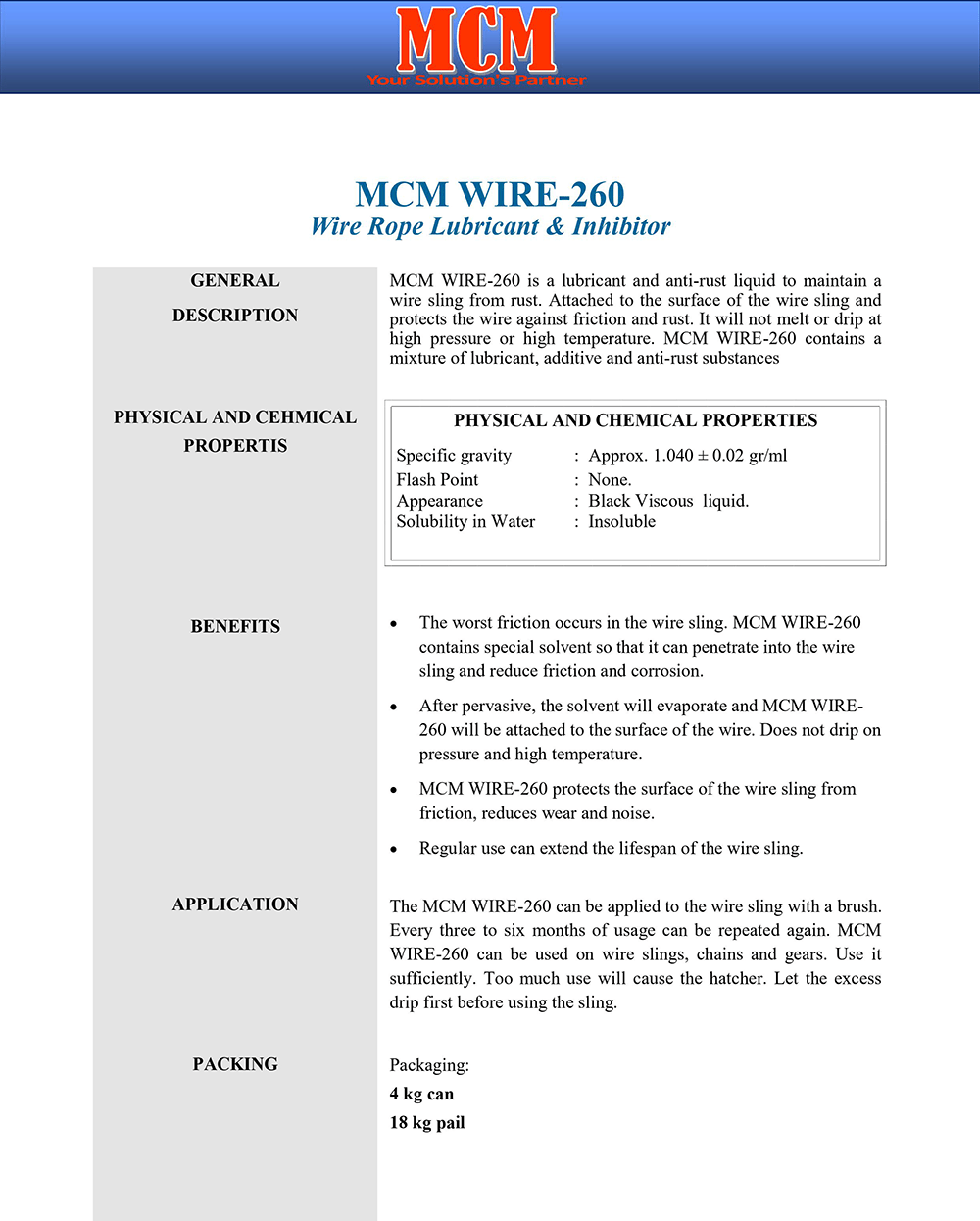 MCM WIRE-260